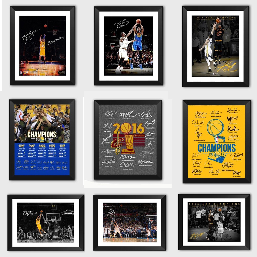 球迷礼品相框 库里詹姆斯欧文杜兰特科比绝杀款签名摆件篮球礼物