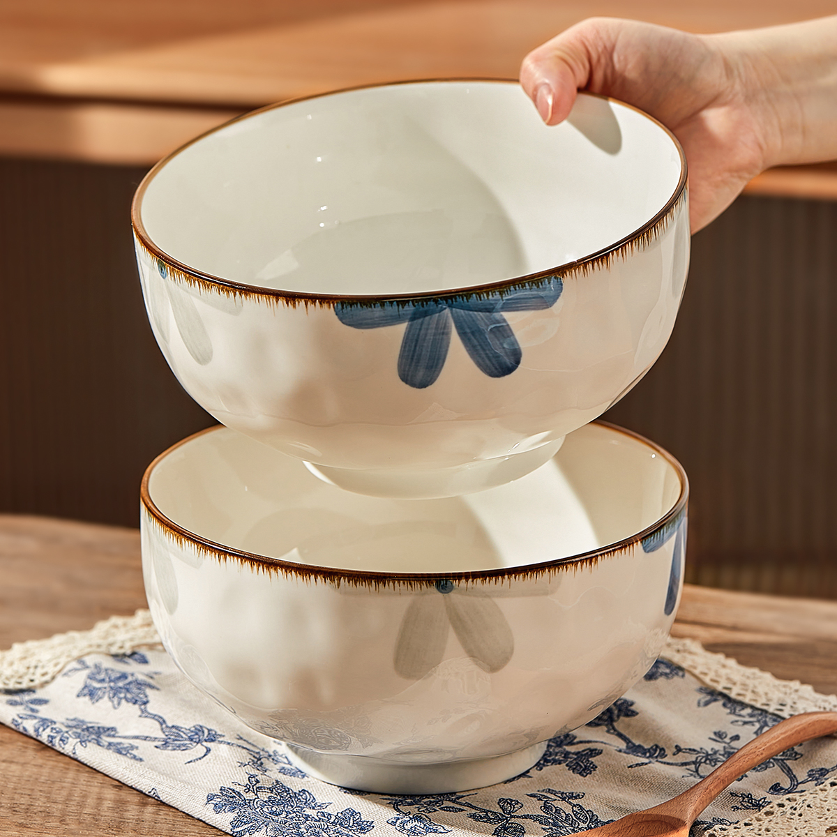 陶瓷汤碗大号家用高级感大碗汤面碗8英寸面条碗泡面碗日式汤盆