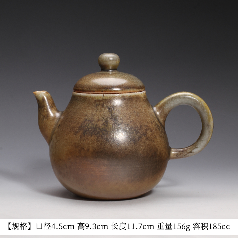 茶与器中国台湾陶艺家吴振达手作柴烧壶柴窑茶壶功夫茶具自然落灰