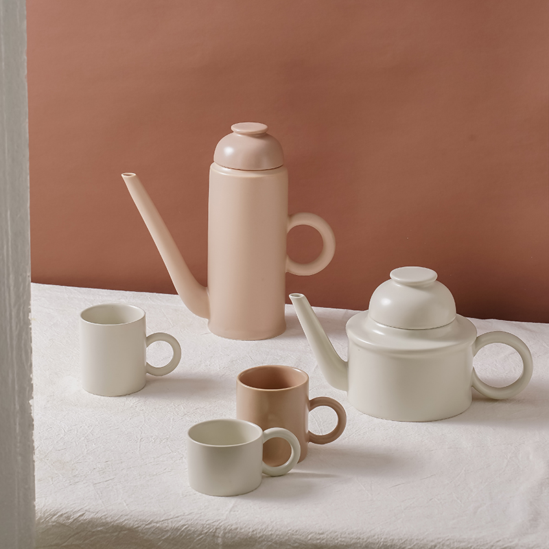 丹麦NormannEntry北欧家用陶瓷下午茶套装咖啡杯子冷水壶茶壶杯具