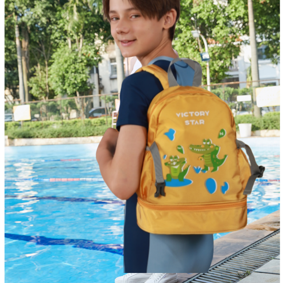 儿童游泳包泳衣包干湿分离独立放鞋可挂绑浮板小孩可爱小书包背包