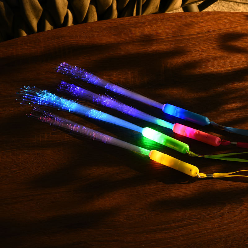 荧光棒儿童玩具仙女发光棒助威发光棒一次性光纤带灯玩具闪光七彩