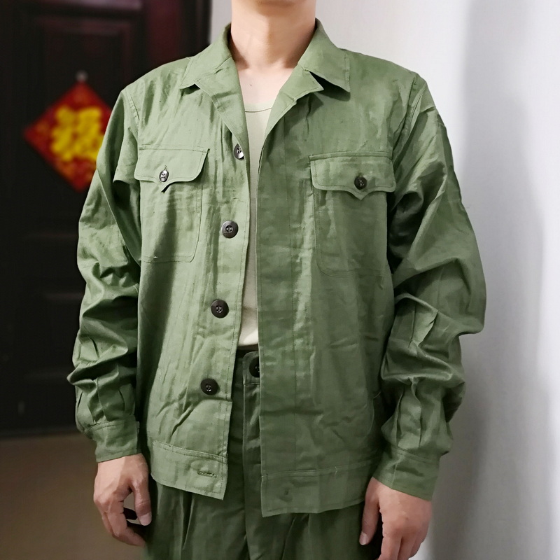全新库存维棉工作服单上衣军绿色工装夏季薄款户外透气男士夹克