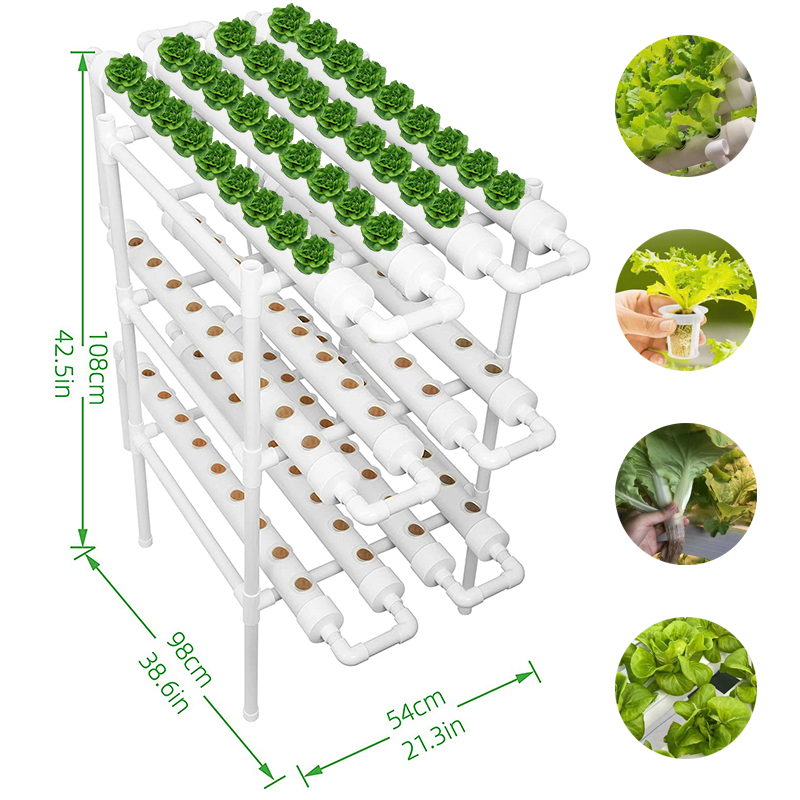 阳台管道式水培种菜机家庭无土栽培蔬菜设备自动循环多层种植架子