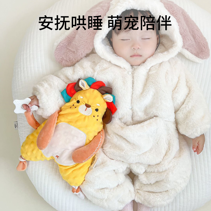 婴儿安抚巾可入口啃咬安抚玩偶宝宝睡眠哄睡神器公仔毛绒手偶玩具