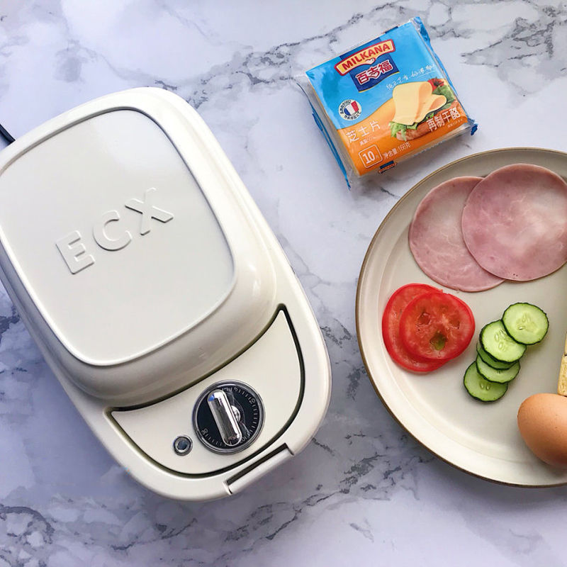 ecx三明治机早餐机神器轻食机家用多功能小型华夫松饼吐司压烤机