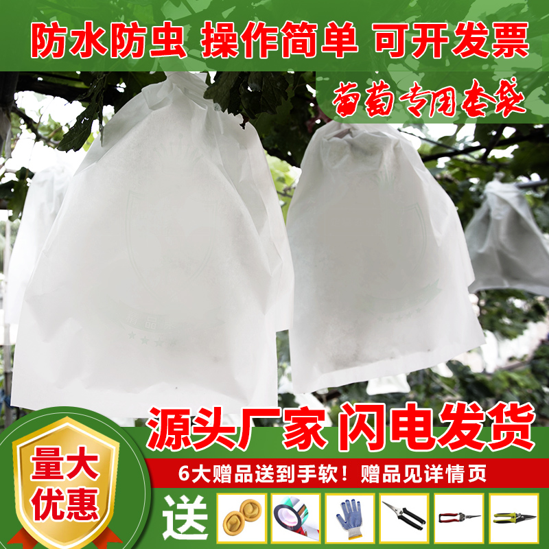 葡萄套袋家用袋子露天水果专用纸袋防鸟虫防水育果莲雾水果套袋子