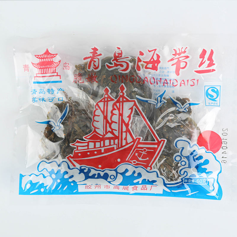 青岛特产干海带丝80后小时候的味道开袋即食食品辣咸小零食60g/袋