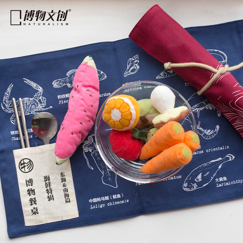 博物文创 博物餐桌海鲜特辑创意中国海鲜多功能收纳袋海洋动物餐
