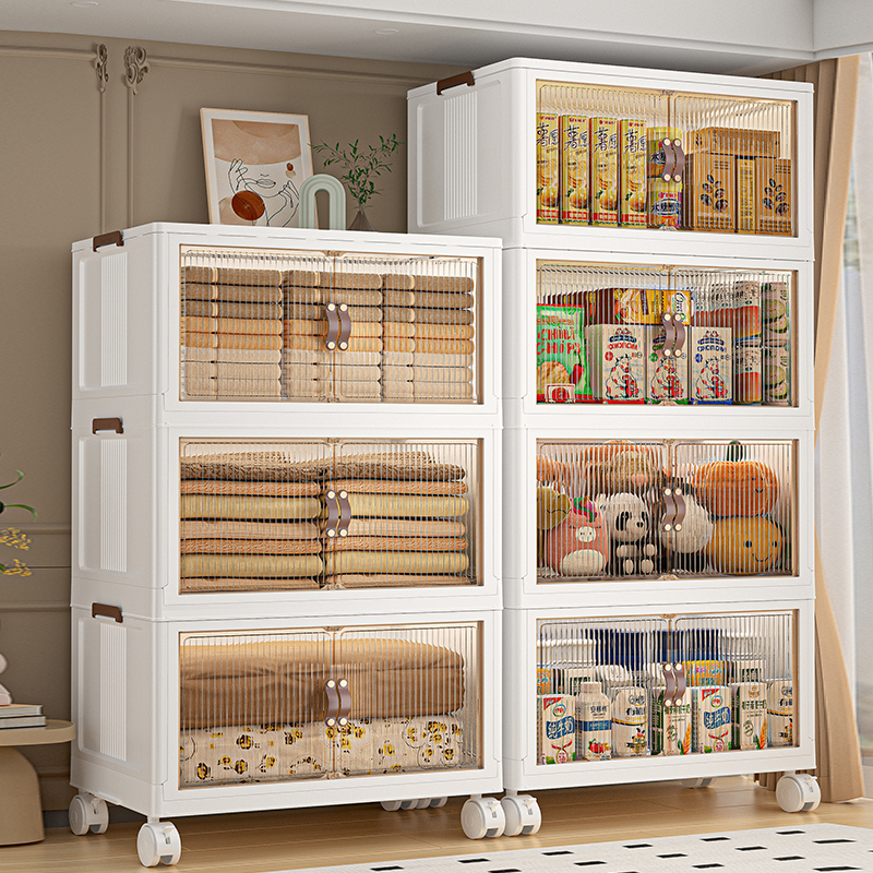零食置物架家用客厅儿童玩具储物架落地多层可折叠卧室衣物整理架