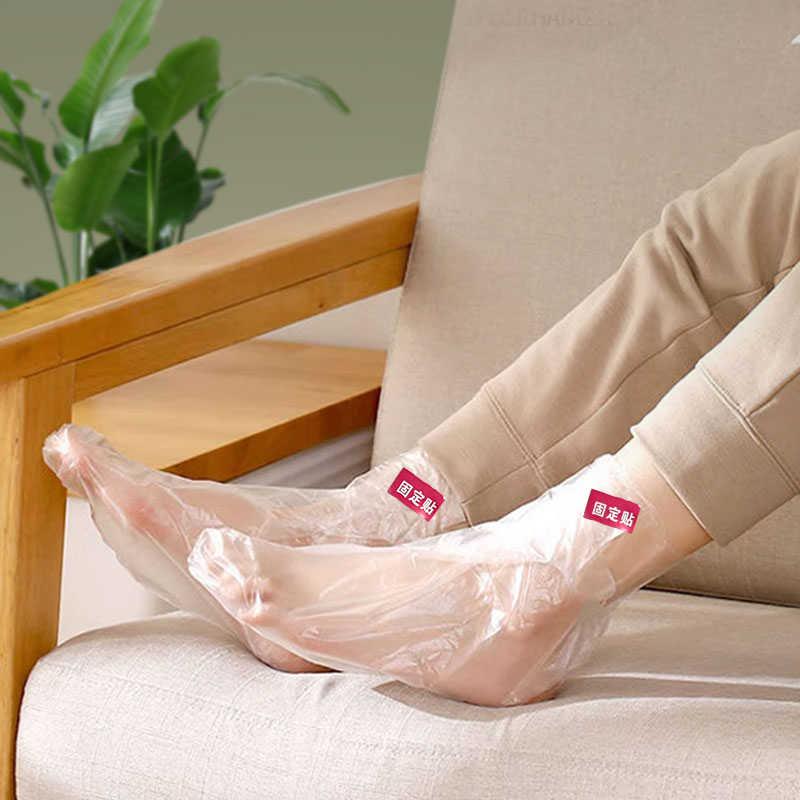 一次性脚膜套去死皮防干裂防水加长家用足膜护理pvc硅胶长款袜子