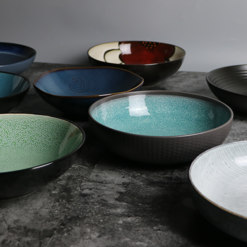 日式陶瓷家用饭碗面碗酸菜鱼碗小汤碗拉面碗家用大菜碗瑕疵碗创意