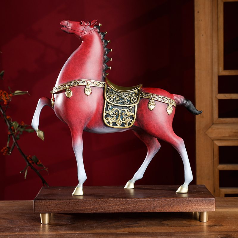 铜马摆件纯黄铜马到成功宏图好运马办公室客厅玄关装饰品开业礼品