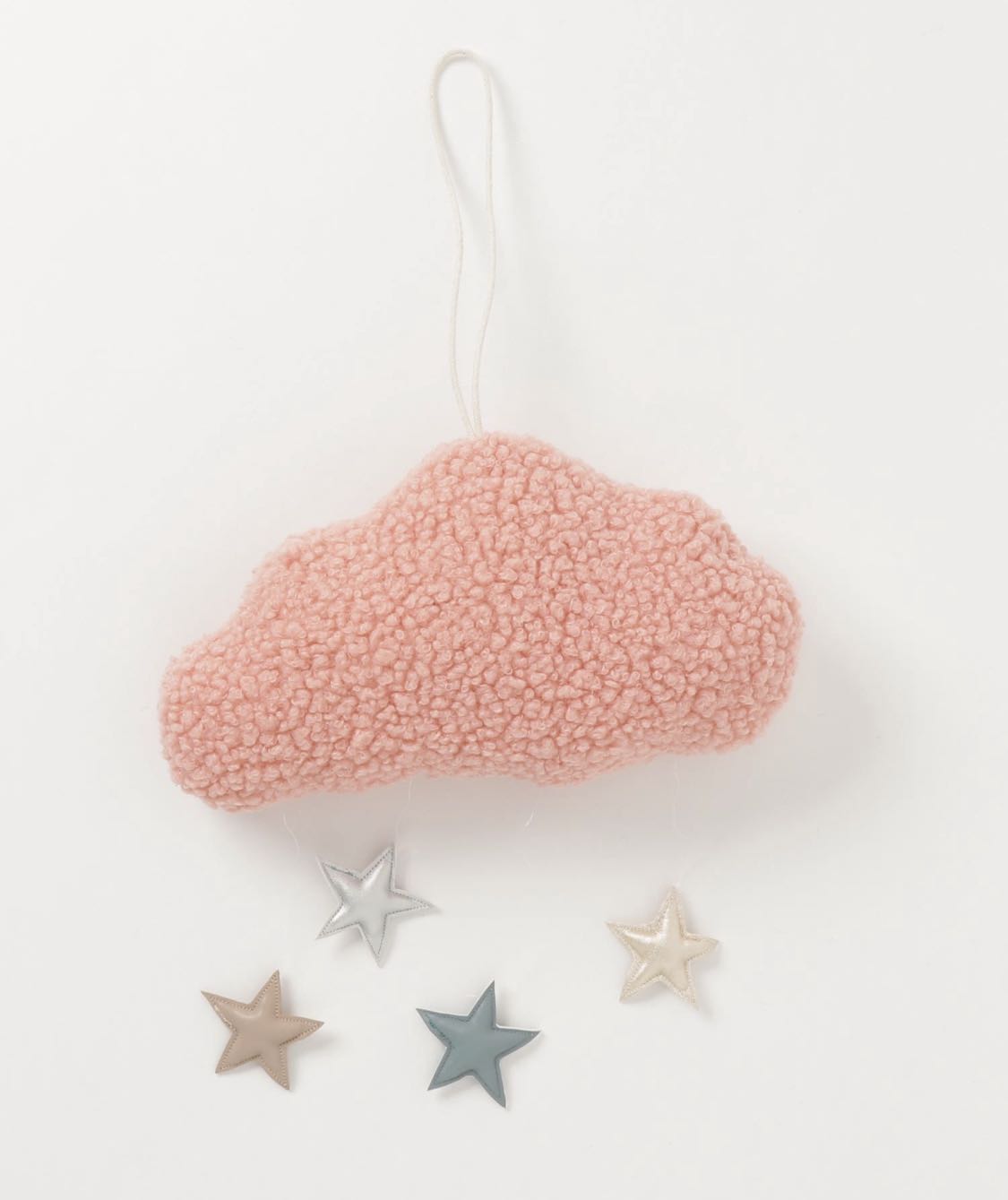 日本小众家居 儿童房装饰 壁挂 床挂 软绵绵粉色云朵 星星雨 挂件