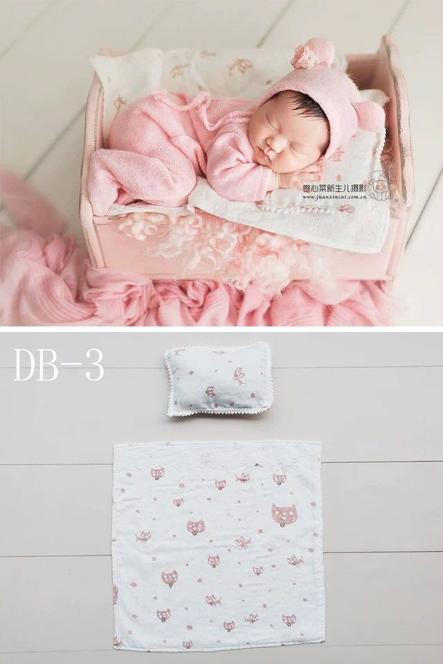 新生儿摄影道具宝宝婴儿满月照拍摄拍照道具垫布枕头小毯子