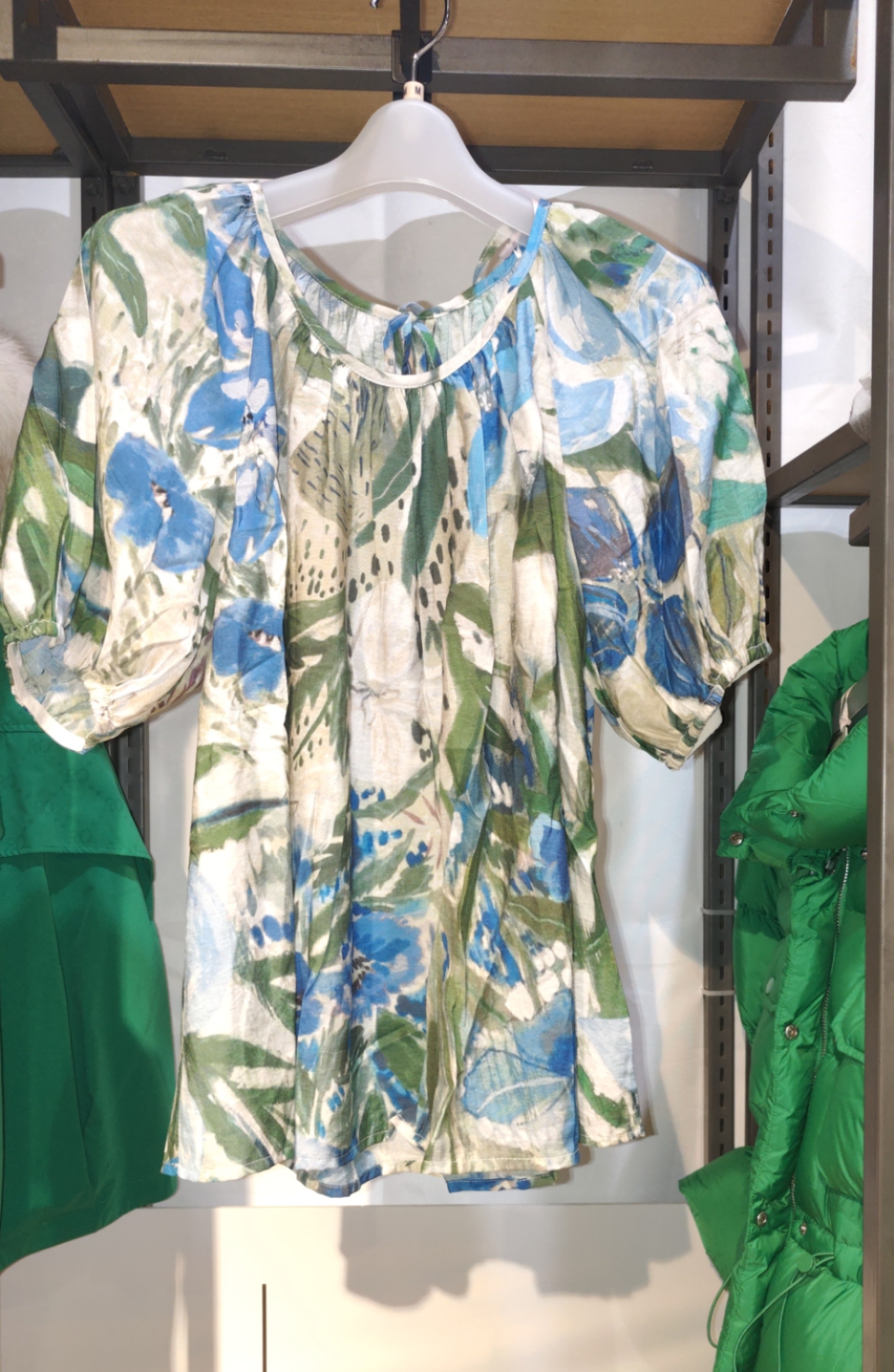 S系列专柜正品品牌折扣女装印花雪纺衬衫上衣夏季22210611C70