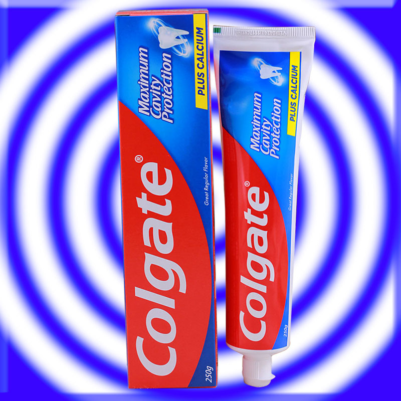Colgate高露洁牙膏清新型250g固齿防蛀美白钙含氟超好用香港进口