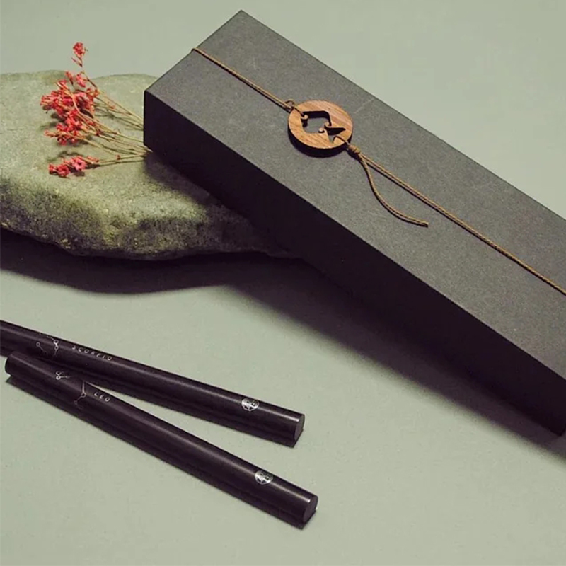 青木工坊十二星座原木中性创意圆珠笔芯0.5学生碳素黑色笔专业