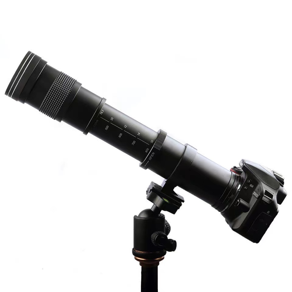 420-800mm F8.3手动镜头T2大变焦适用于微单单反远摄长焦摄月荷花