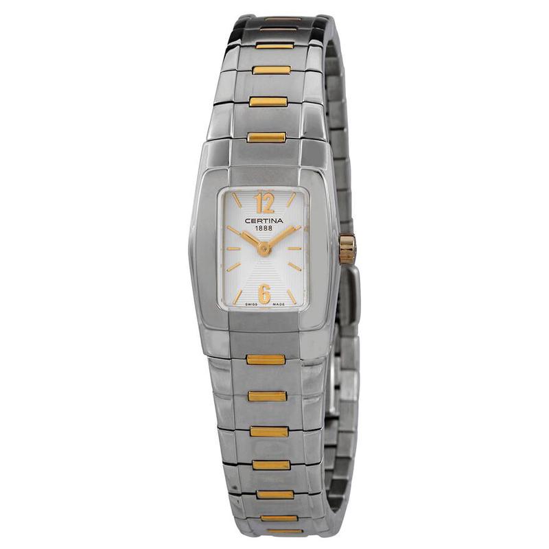 代购美国Certina雪铁纳专柜正品手表女新款间金方形小表盘腕表