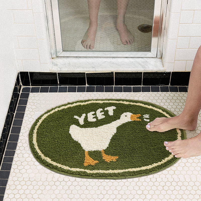 暖藻浴室门口吸水地垫卫生间tufting防滑脚垫进门地毯可机洗门垫