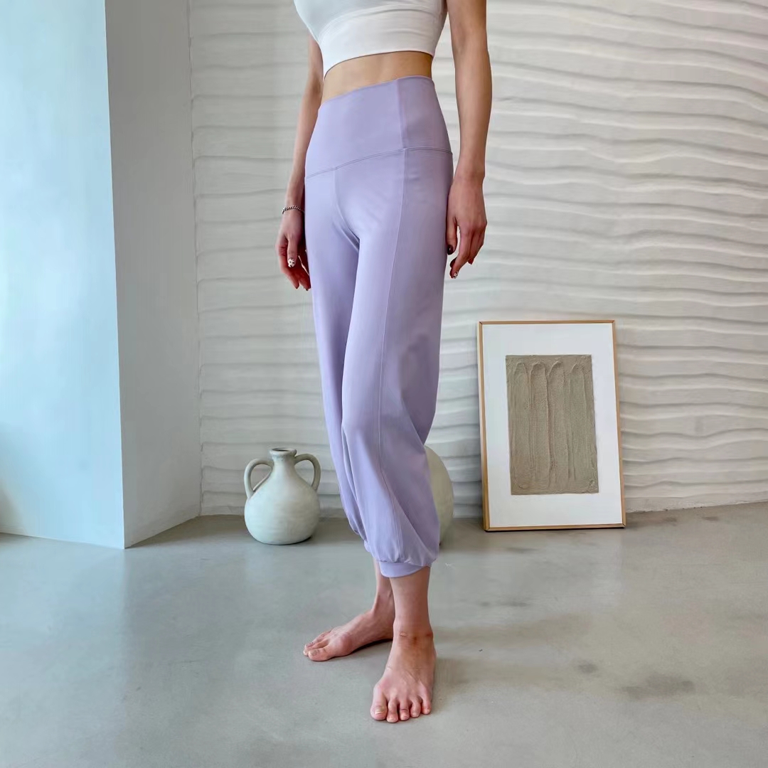 韩国routine做旧瑜伽裤女高腰收腹宽松裤脚无束缚普拉提健身运动
