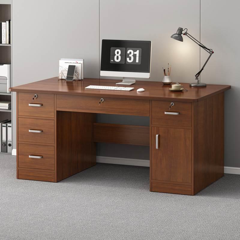 台式电脑桌家用办公桌椅组合简约现代两用职员单人办公室桌子