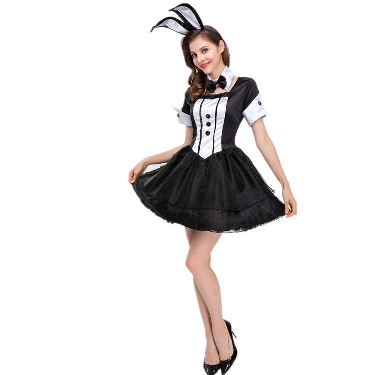万圣节成人cosplay化妆舞会燕尾服兔女郎服兔子装魔术师演出服