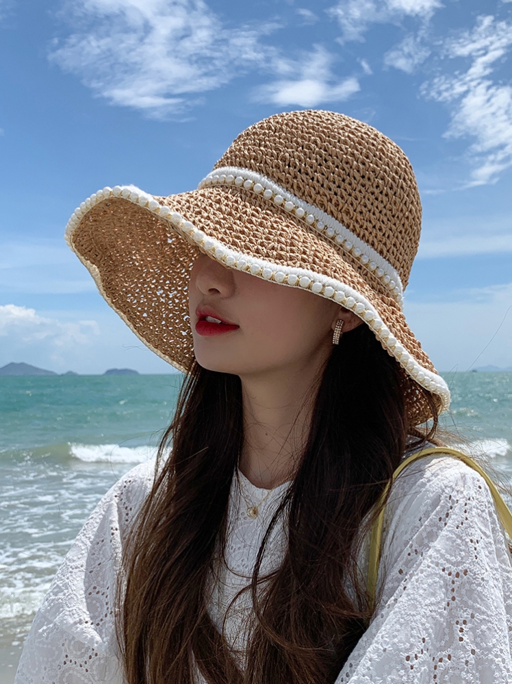 云南旅游草编织帽子傣族西双版纳仙女民族风拍照海边丽江大理度假