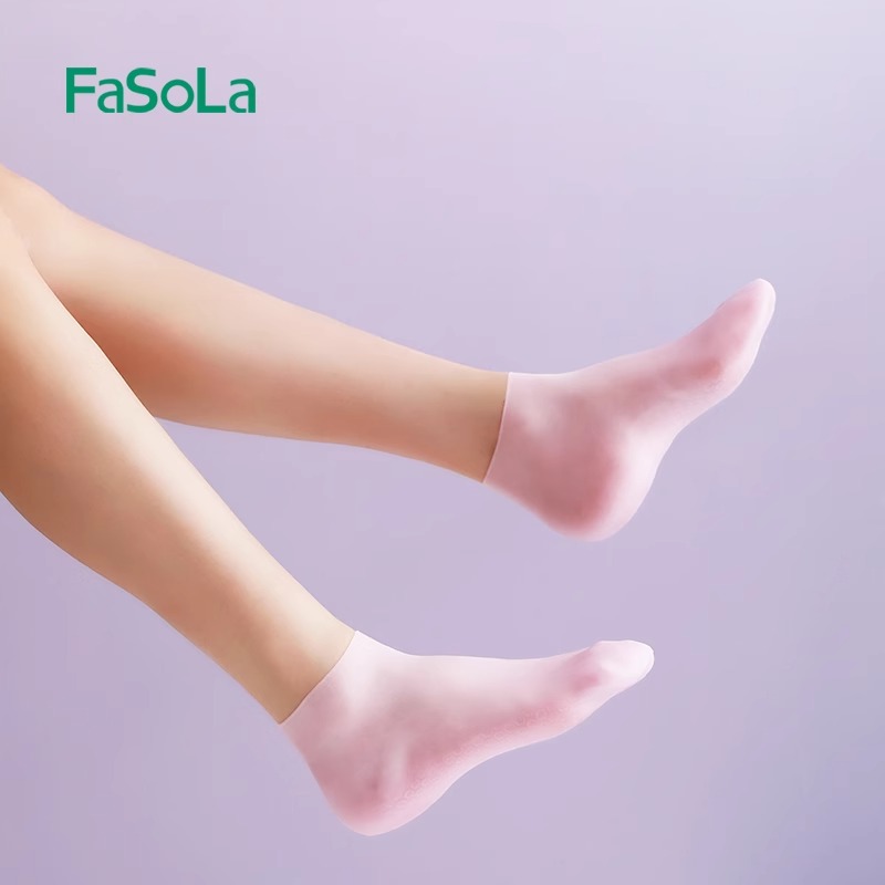 保湿防裂护足套硅胶防护足套脚膜套护理足膜脚套防脚后跟干裂袜子