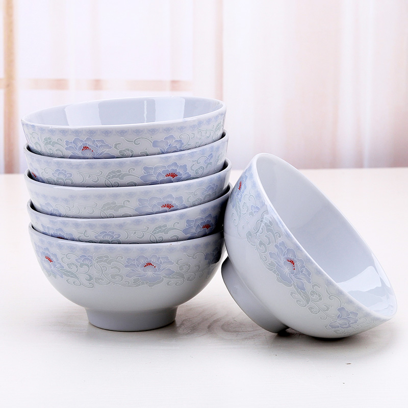 碗家用套装陶瓷瓷业微波炉专用老式不烫手复古创意餐具小碗中式