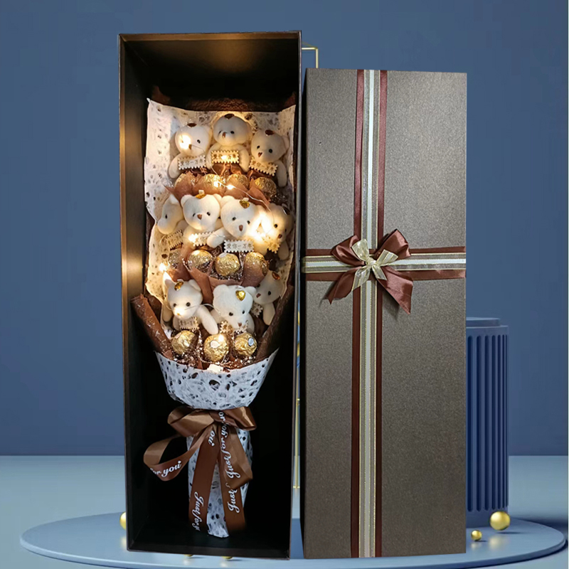 费列罗巧克力小熊礼盒装情人节圣诞节创意礼品送男女朋友生日礼物