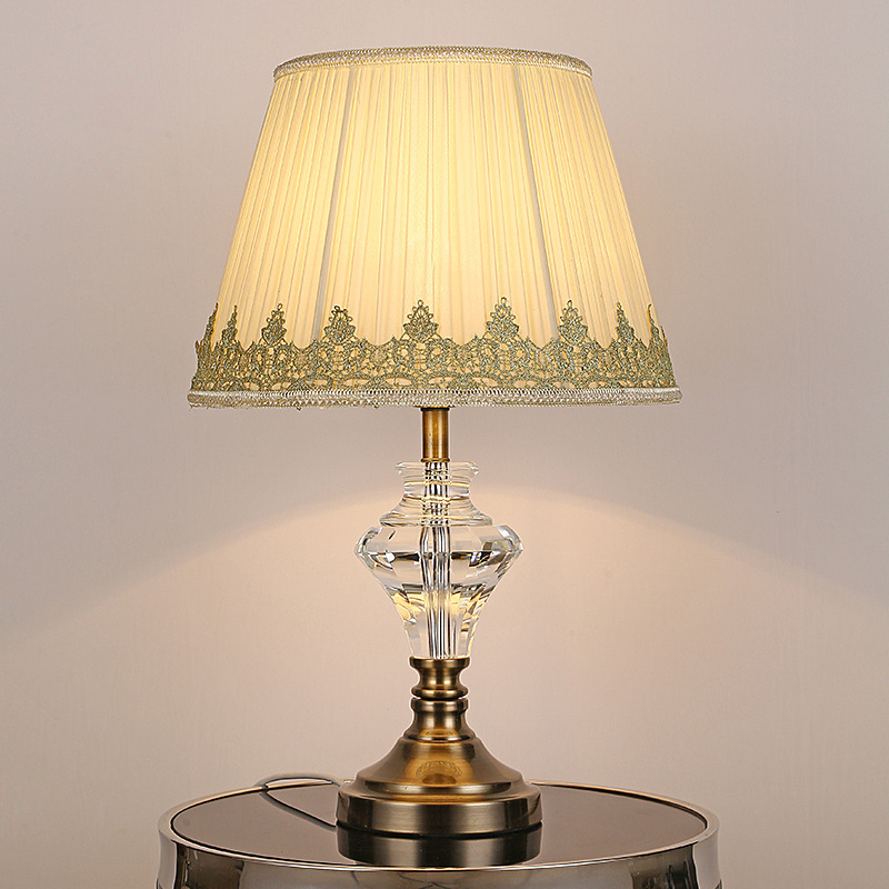 欧式美式后现代水晶台灯落地灯 家用酒店客厅卧室装饰床头灯台灯