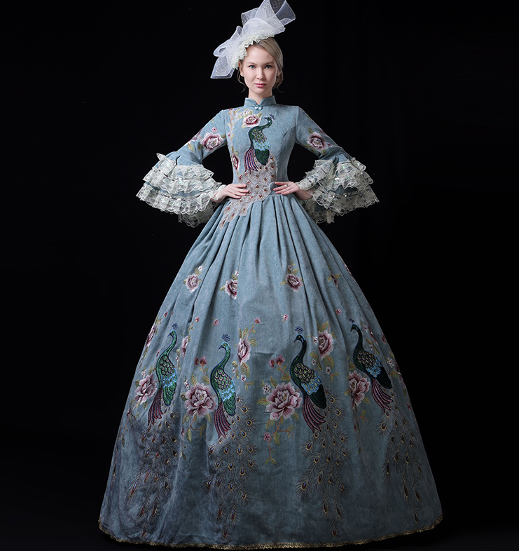 十三世纪贵族女装出租贵妇贵族小姐斯嘉丽女王后白雪公主话剧戏服