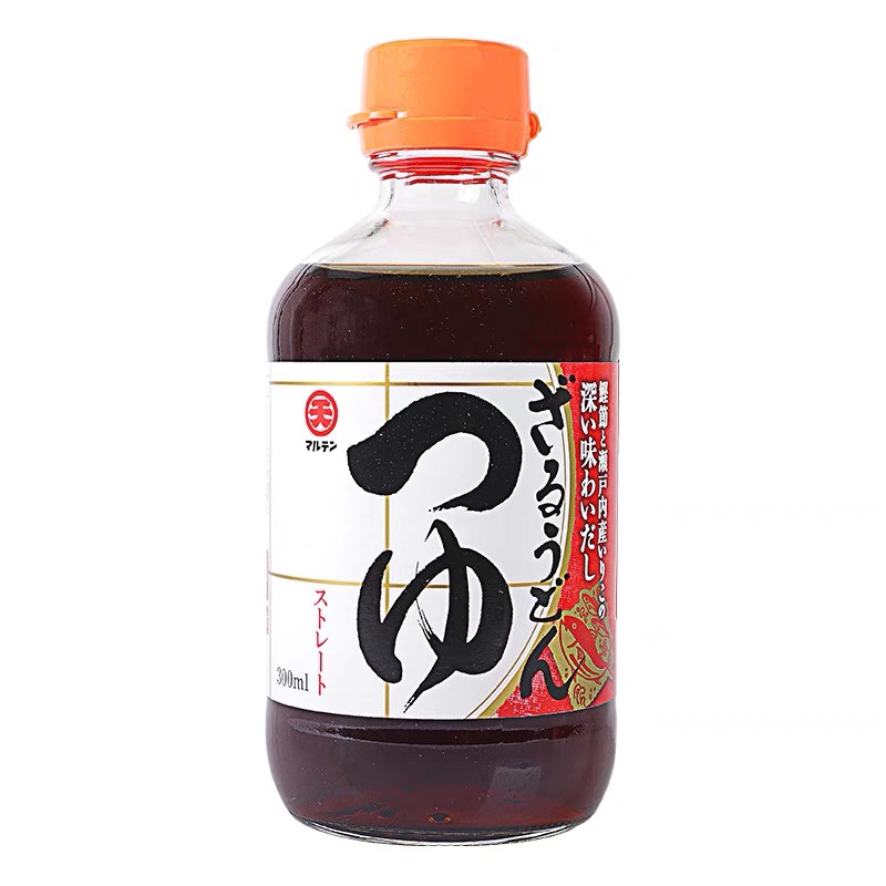 临期特价 日本进口丸天乌冬面调味汁300ml挂面调味酱汁复合调味料