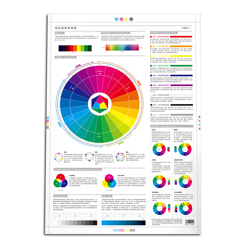 现货 色彩使用参照表 色彩构成搭配配色设计原理参照表 印刷色彩对照参考资料