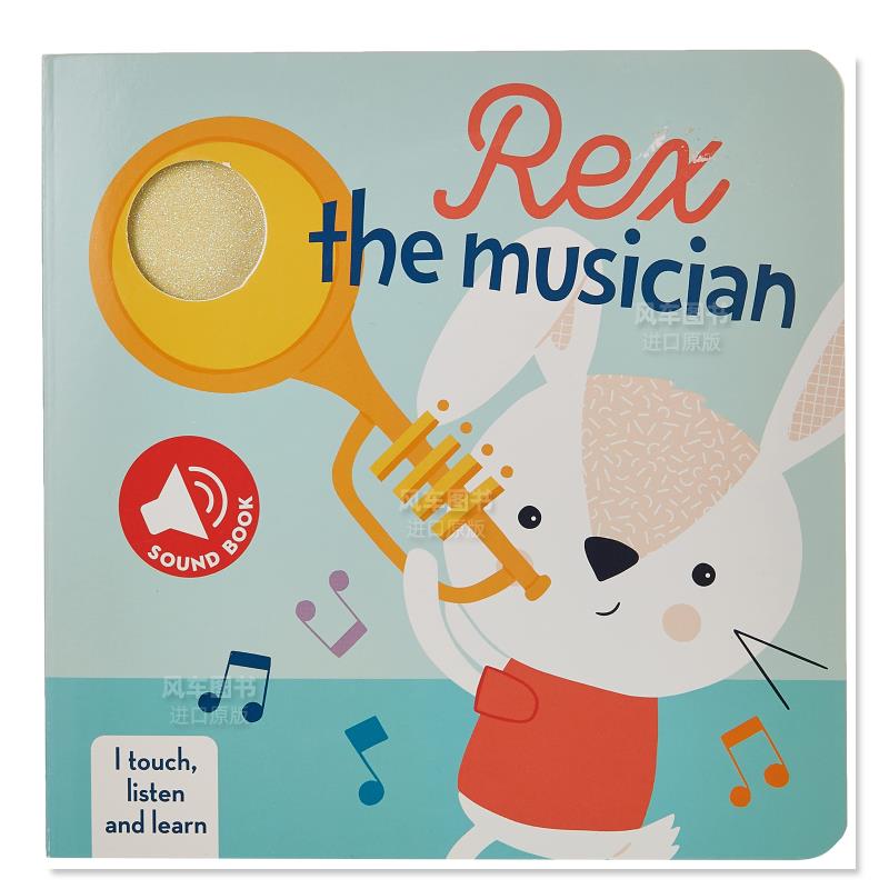 【预 售】小小音乐家Rex Rex the Musician (I Touch, Listen and Learn) 英文儿童趣味 原版图书外版进口书籍Yoyo Books