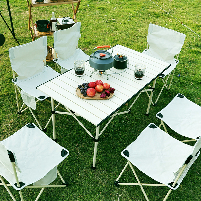 户外折叠桌子便携式超轻桌椅野营野餐超轻蛋卷桌露营装备用品套装