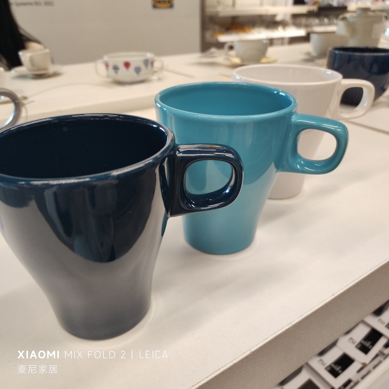 正品IKEA宜家法格里克大杯咖啡杯马克杯茶水杯瓷杯牛奶杯子办公室