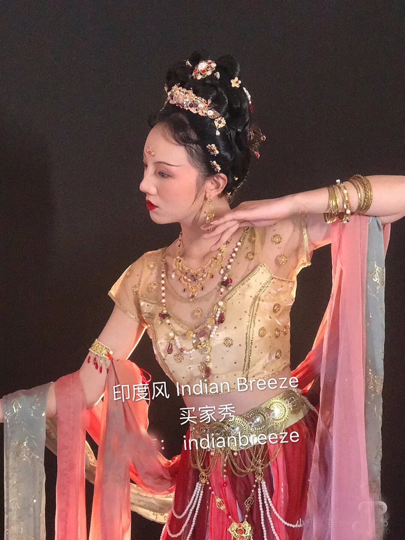 印度进口女装宝莱坞民族风纱丽愣哈上衣舞蹈演出摄影现货多色百搭