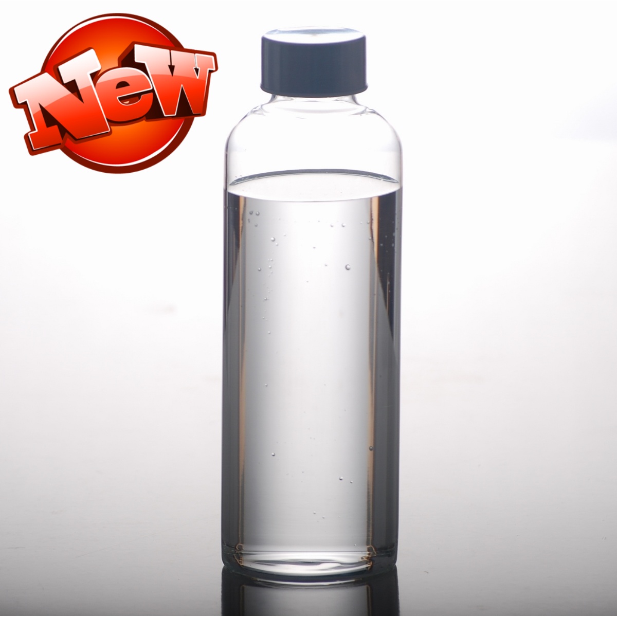 大容量健康玻璃矿泉水瓶玻璃 果汁瓶旅行水瓶0.7L送杯套