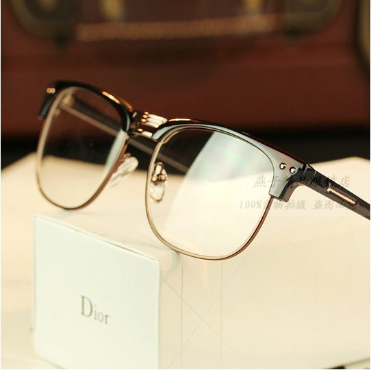 复古男款眼镜框 时尚韩版金属半框眼镜架 可配近视女士眼镜包邮