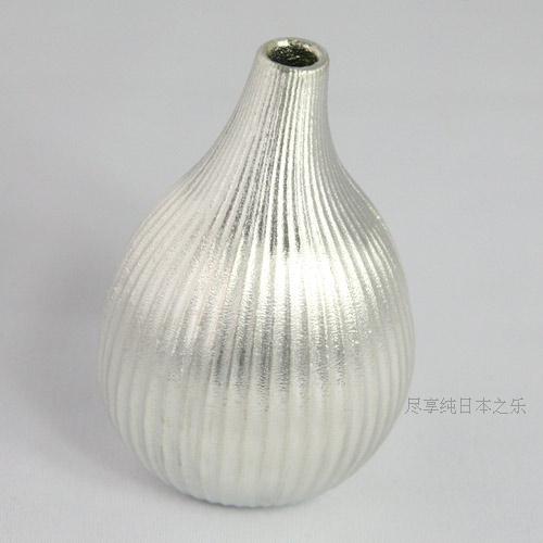日本原装 能作 100%錫花瓶 无花果 摩登花器 花插 日式花瓶