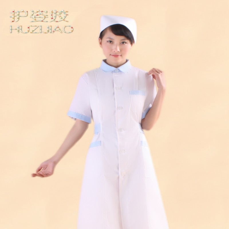 护姿姣新款修身护士服大衣护士夏装护士服短袖药房工作服HSX-015