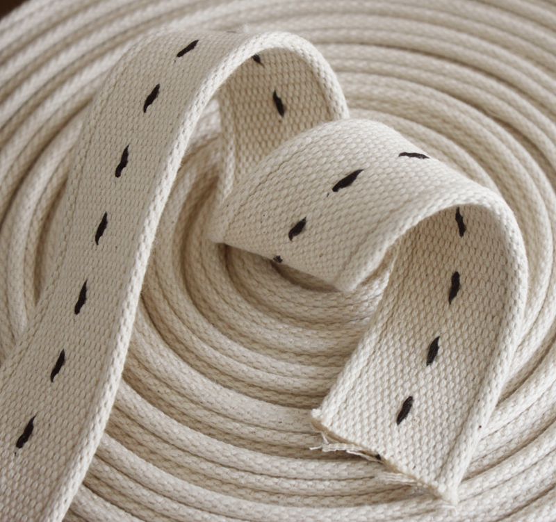 加厚纯棉织带 布带 编织带DIY辅料 纯棉帆布包带 本白色绑帆布带