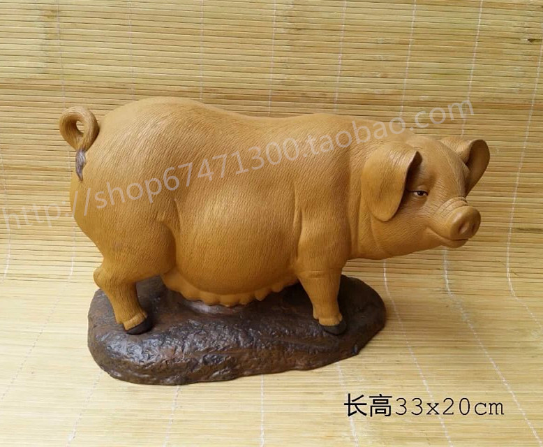 石湾公仔陶瓷工艺品商务礼品家居摆设动物招财摆件 十二生肖 猪