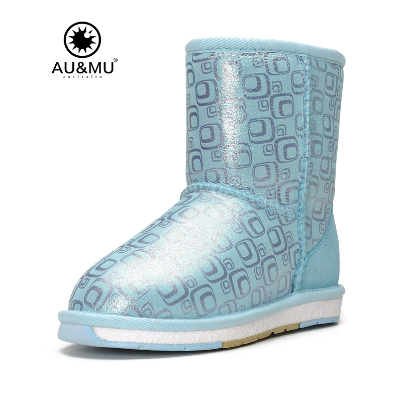 澳洲AUMU新款羊皮毛一体儿童保暖雪地靴舒适时尚女靴可爱女鞋N074