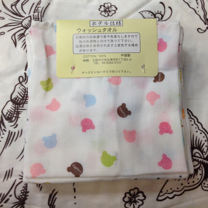 外贸原单日本婴儿双层纱布口水巾奶水巾面巾小方巾手帕吸汗巾纯棉