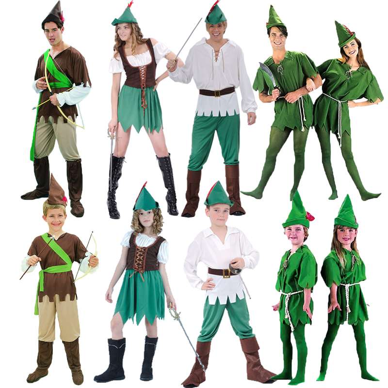 万圣节cos绿野仙踪精灵衣服罗宾汉Peter Pan彼得潘小飞侠表演服装