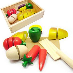 幼儿切的工作食物分分看早教中心益智能玩具蔬果切切看蒙氏教具